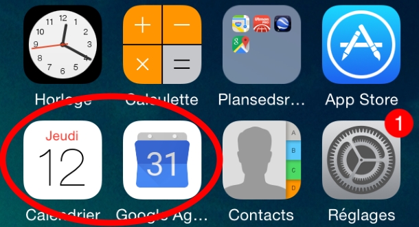 Application google agenda iphone