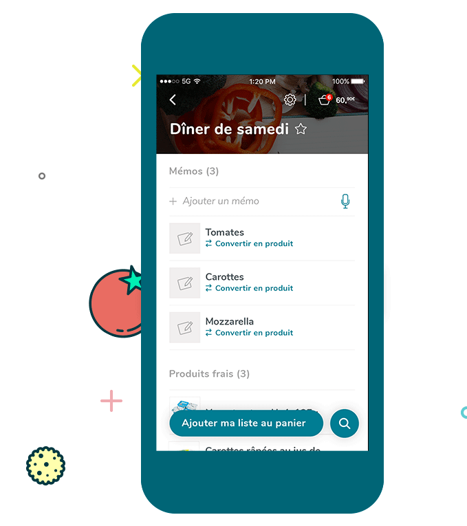 Application pour faire les courses iphone