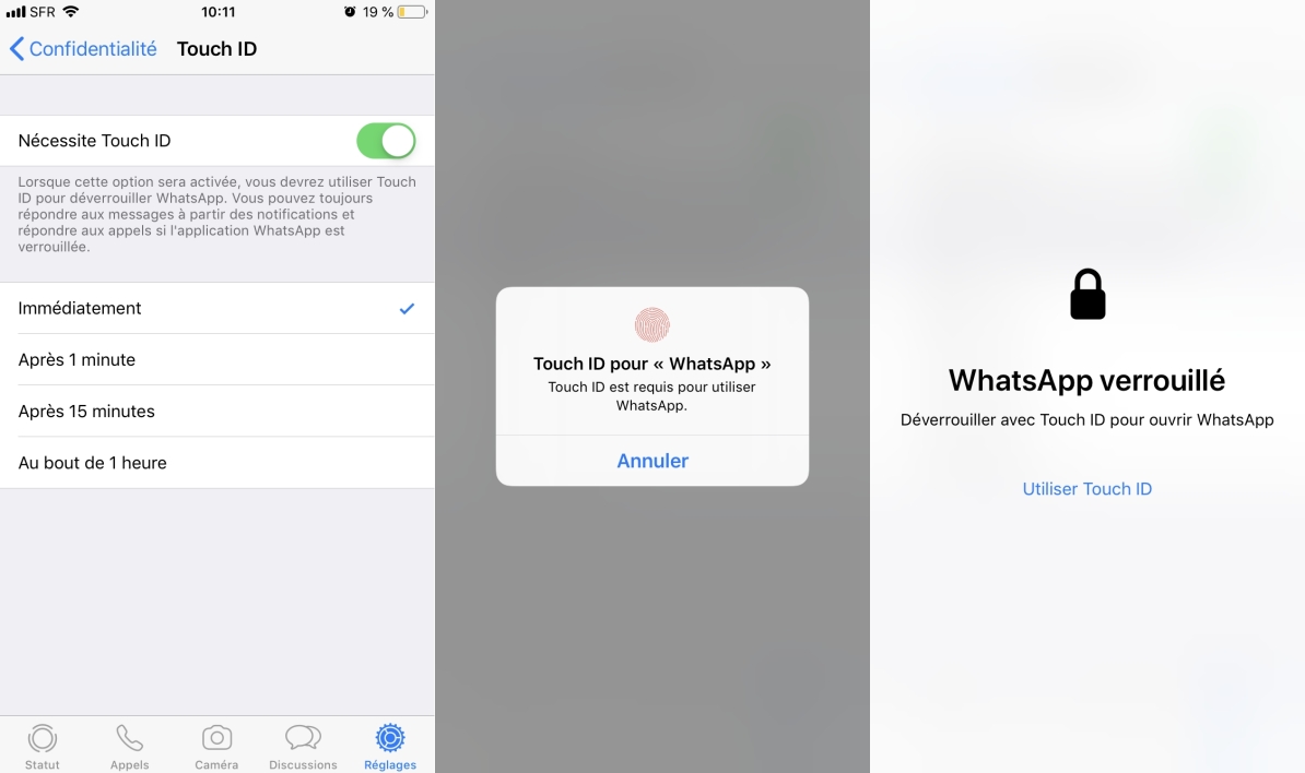 Iphone verrouiller application