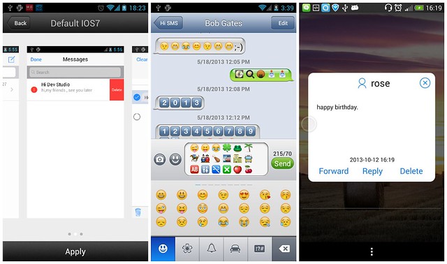 Application sms android style iphone