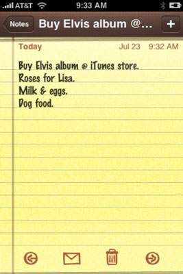 Application notes iphone