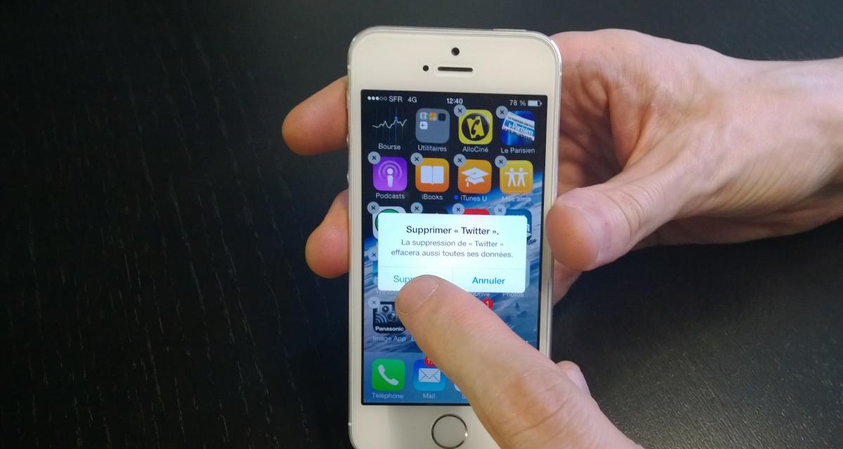Iphone désinstaller application