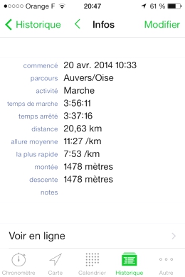 Application pour marcheur iphone