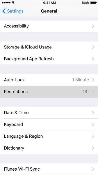 Bloquer application iphone