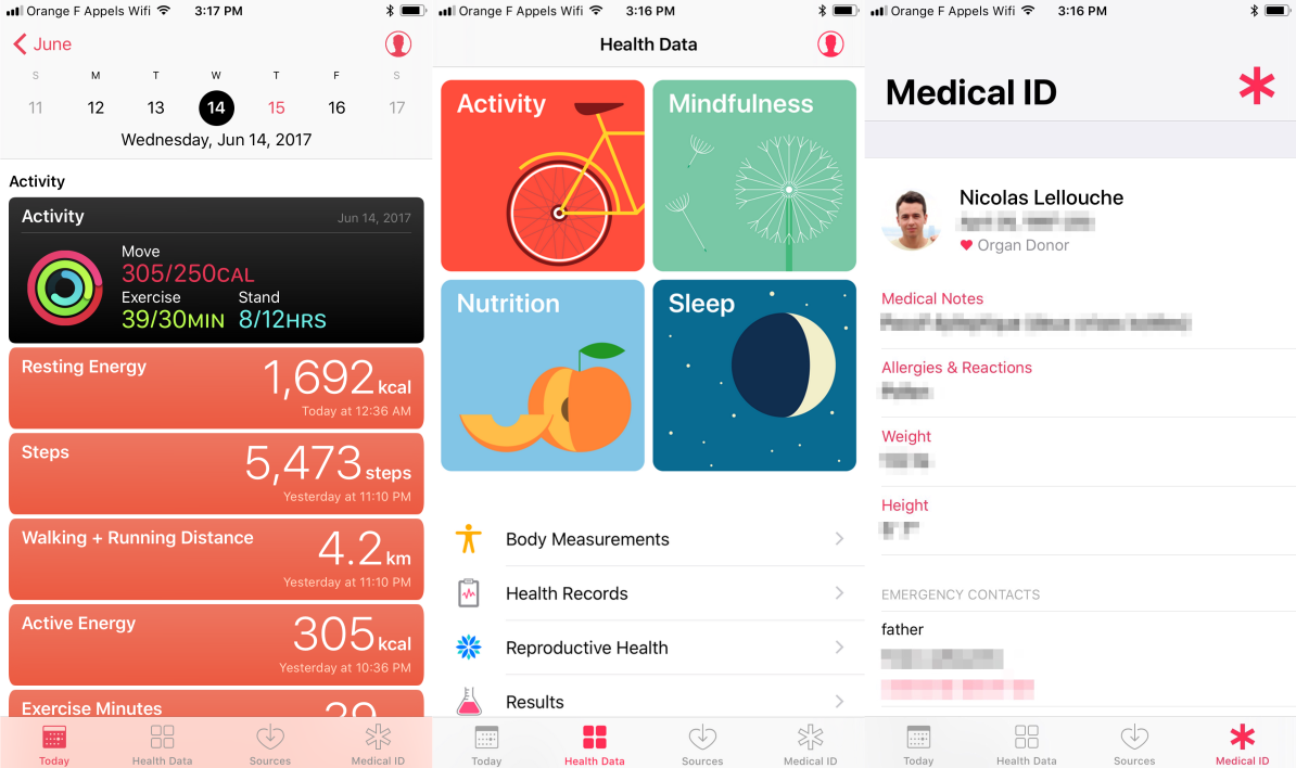 Application iphone activité physique