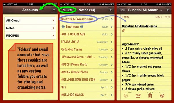 Application note iphone