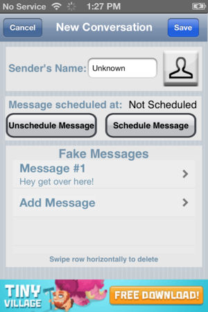 Application faux message iphone