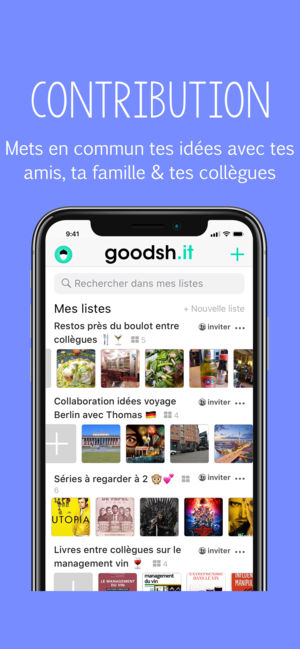 Application iphone liste