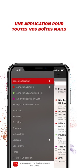 Application sfr mail pour iphone