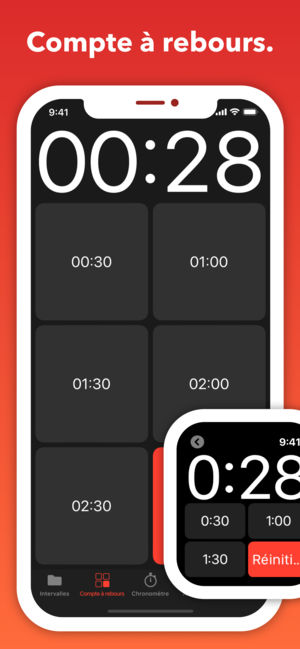 Application iphone minuteur sport