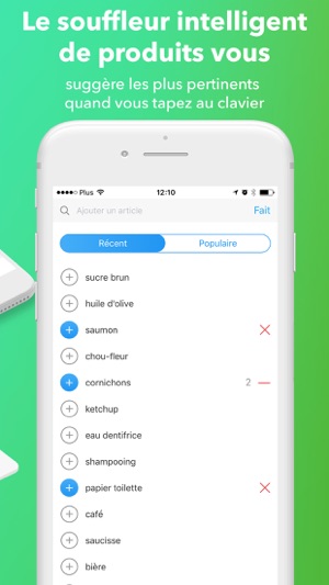 Application iphone pour faire sa liste de courses