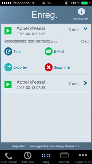 Application enregistreur d'appel iphone