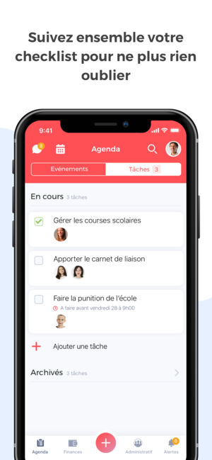 Application iphone agenda scolaire
