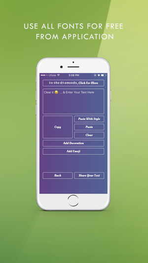 Application iphone texte