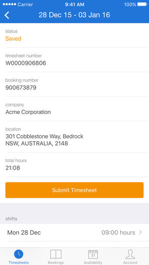 Randstad application iphone