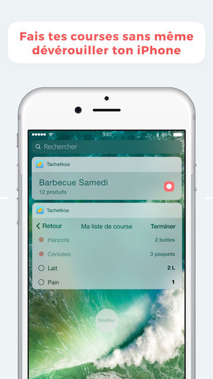 Liste de courses application iphone