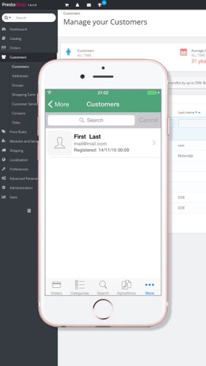 Application prestashop iphone