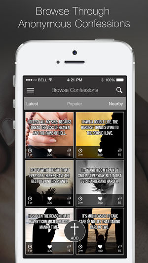 Application confession iphone