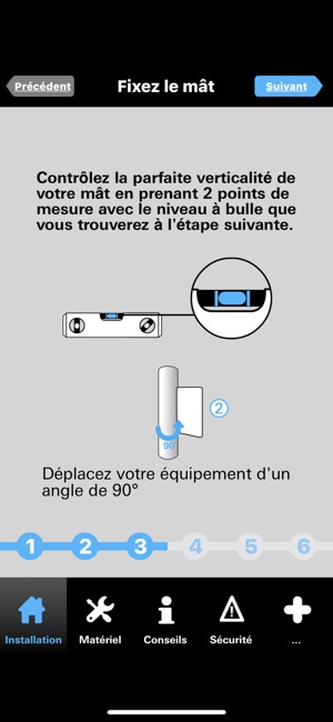 Application pointage parabole iphone