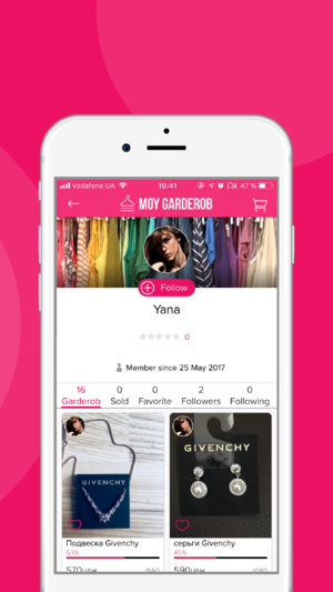 Application garde robe iphone