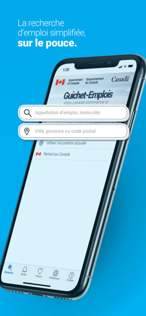 Application recherche emploi iphone