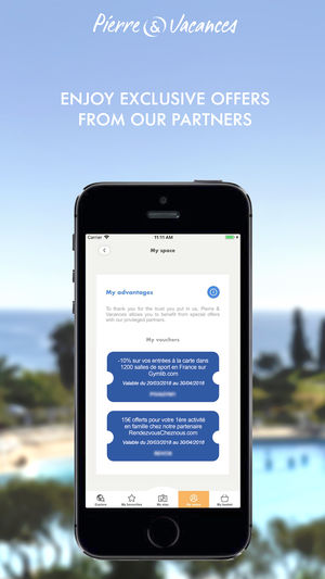 Application iphone vacances