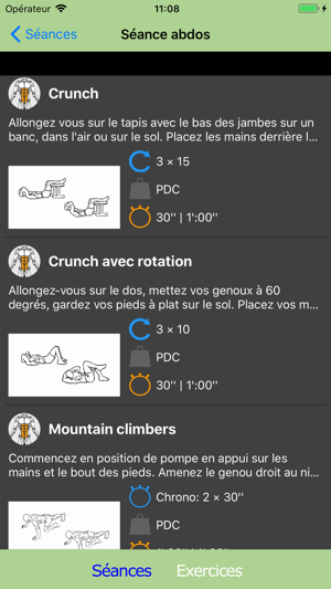 Application iphone carnet de musculation