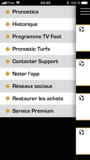 Application pronostic foot iphone