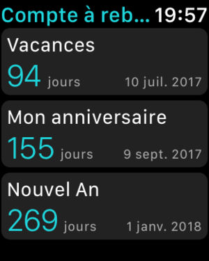 Application decompte jour iphone