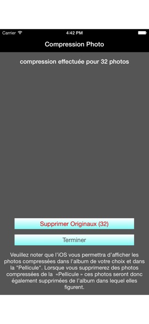 Reduire taille application iphone