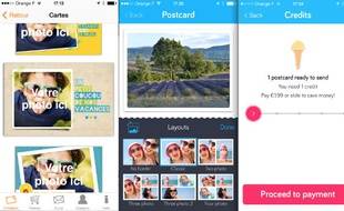 Application carte postale iphone