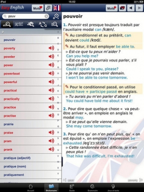 Application iphone anglais