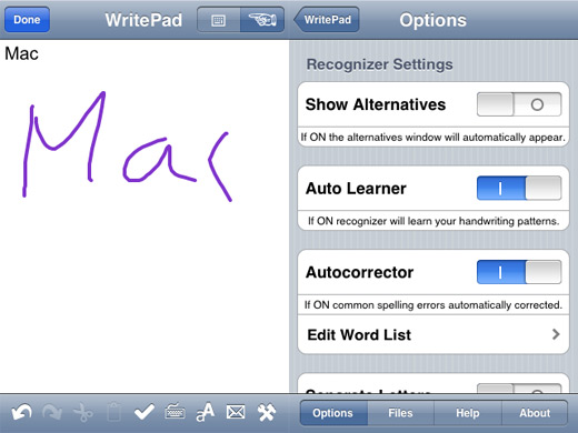 Application traitement de texte iphone