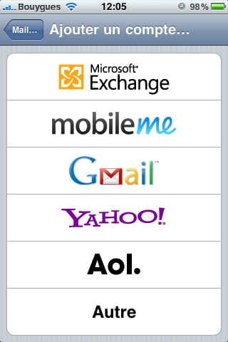 Recuperer application mail iphone