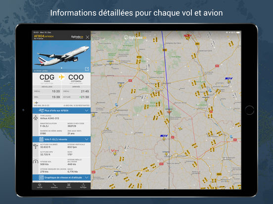 Application iphone suivi avion