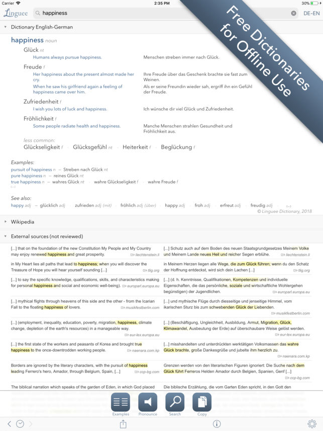 Linguee application iphone