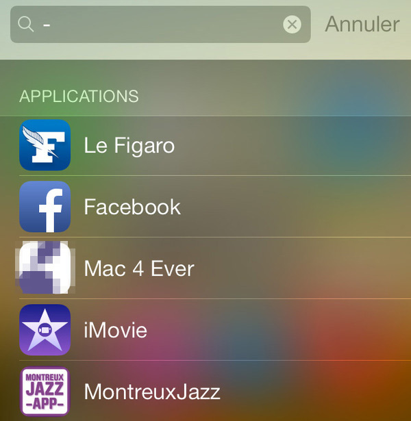 Application iphone installée mais invisible