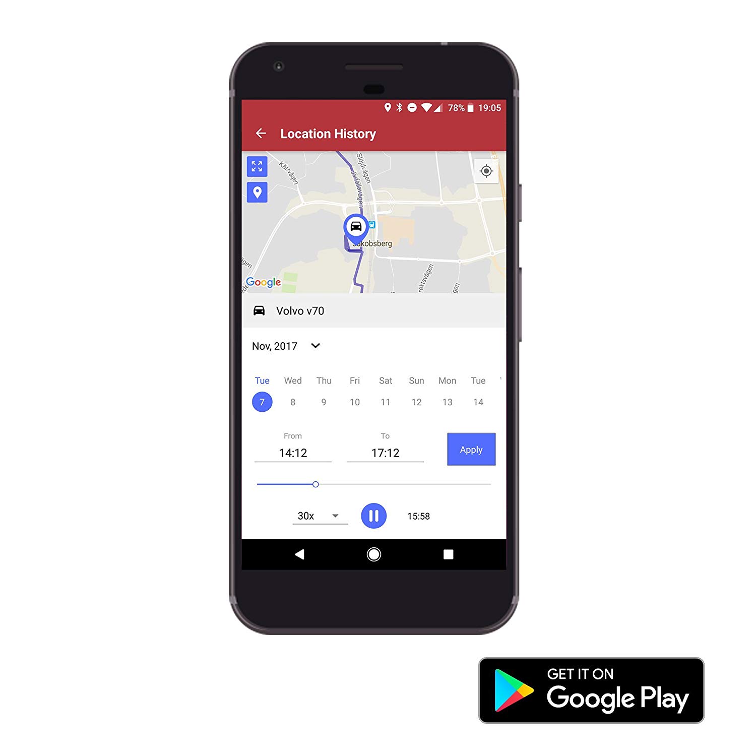Application trace gps iphone