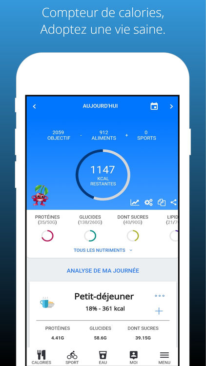 Application compteur de calories iphone