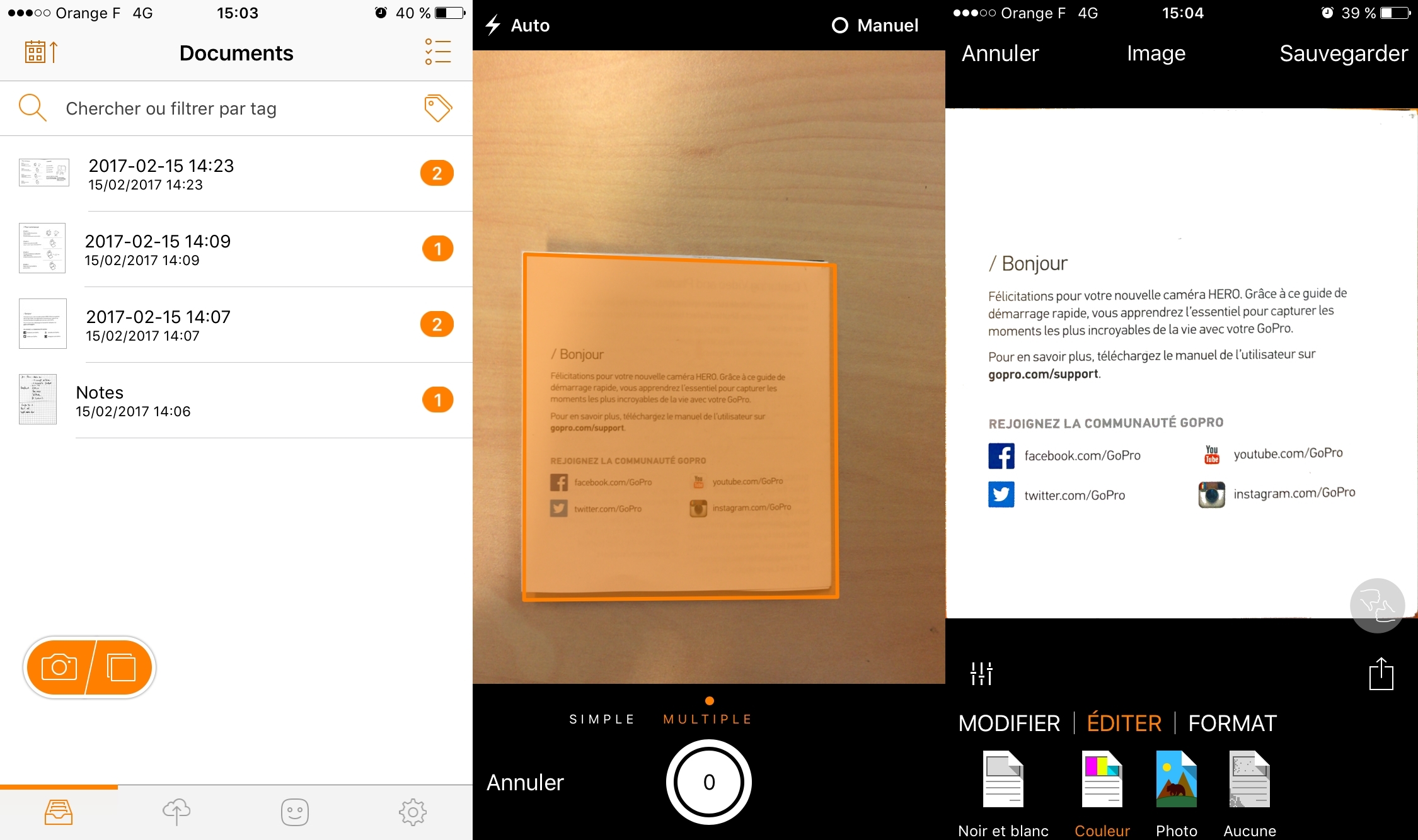 Application iphone scanner