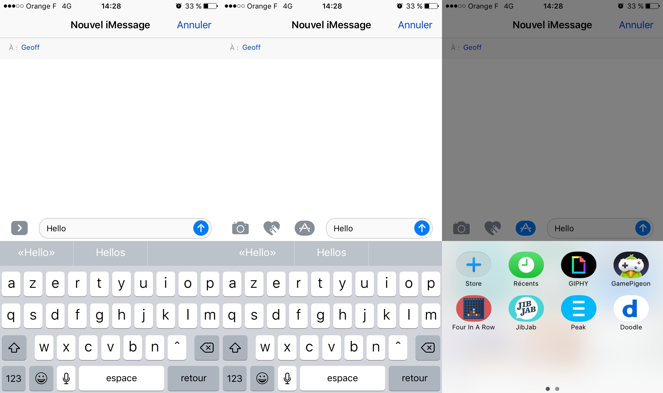 Application pour message iphone