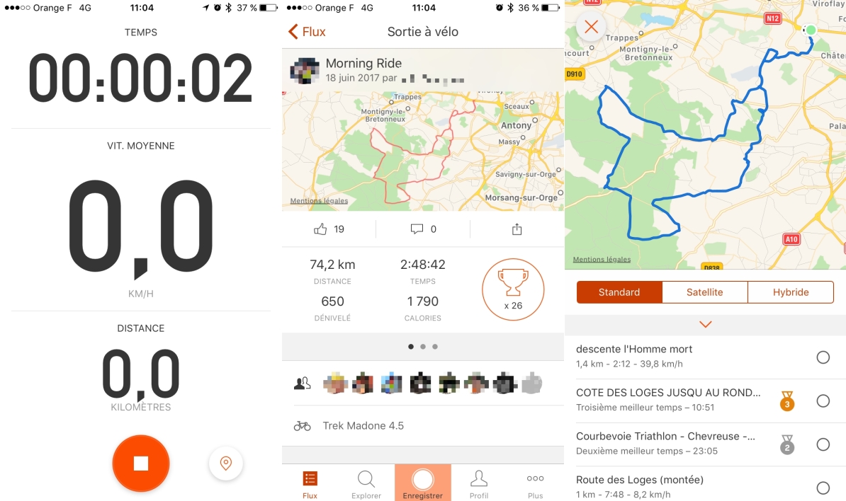 Application cyclisme pour iphone
