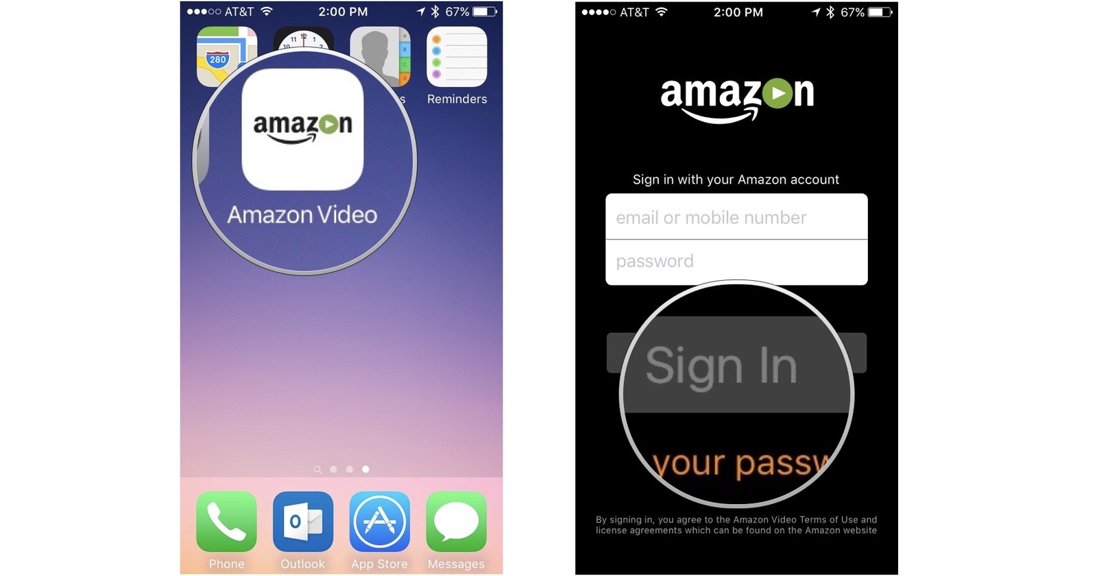 Application iphone vidéo