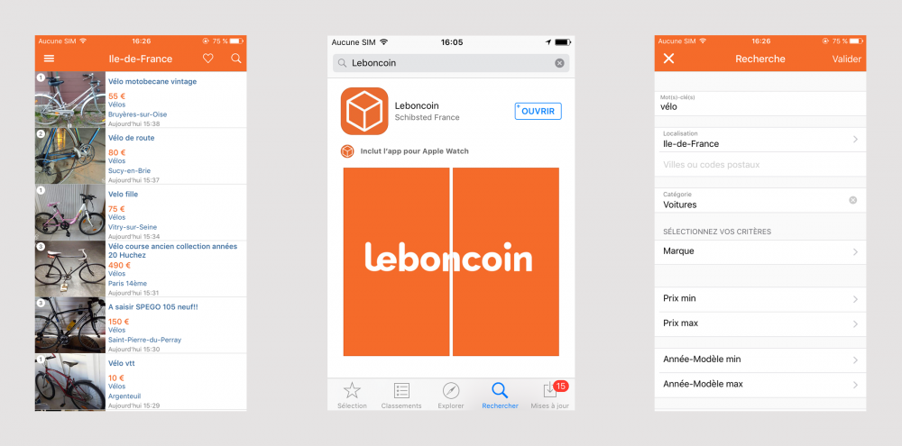 Application le bon coin iphone