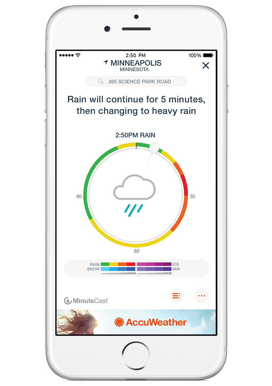 Accuweather application iphone