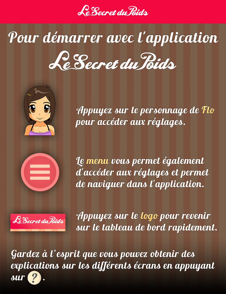 Le secret du poids application iphone