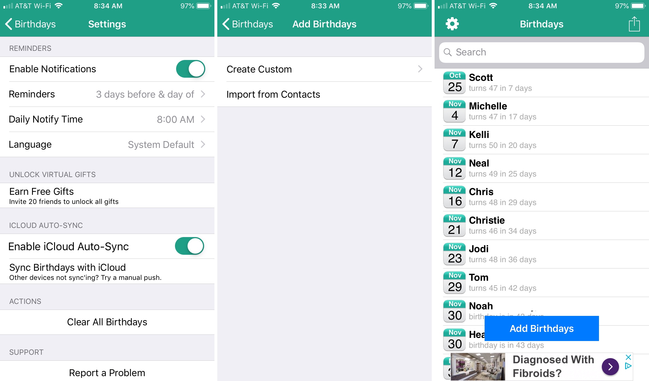 Application rappel anniversaire iphone