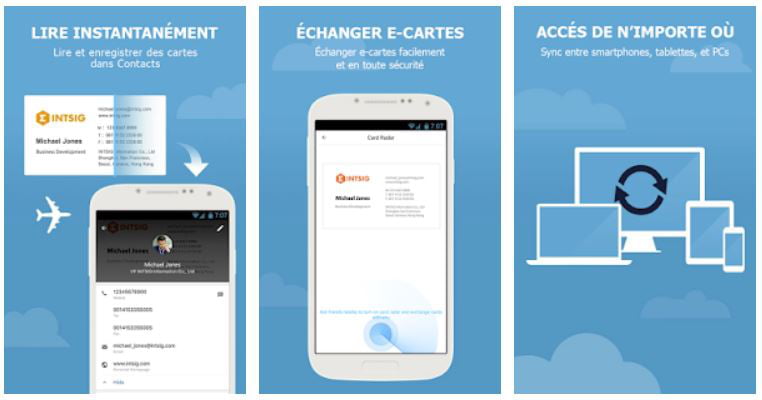 Application carte visite iphone