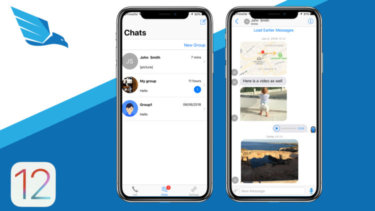 Application iphone chat