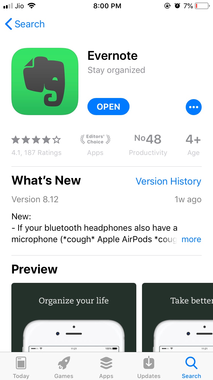 Application notes iphone bug
